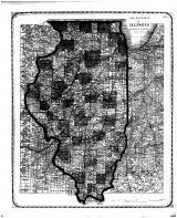 Illinois Railroad Map, Edgar County 1870